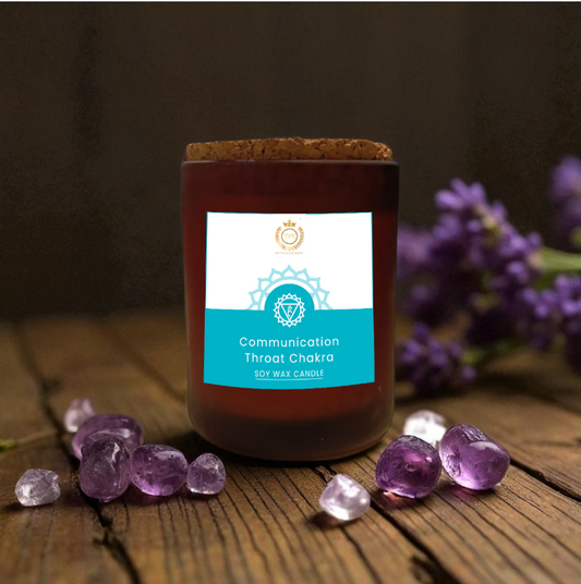 Throat Chakra Candle | For Communication & Expression | Meditation Candle